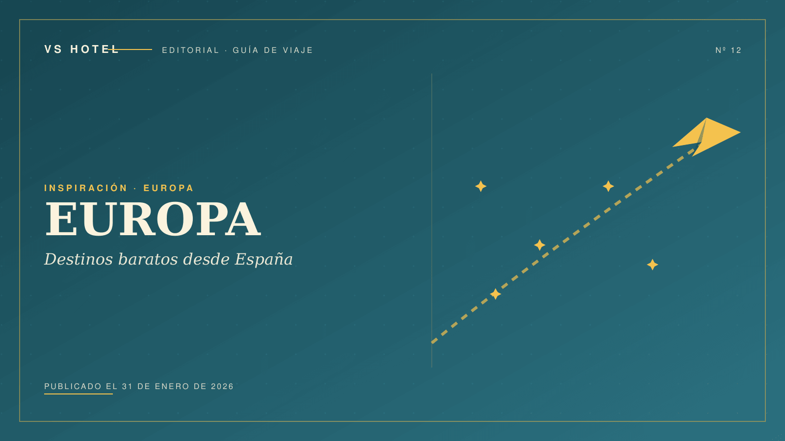 Destinos europeos baratos para viajar desde España (2026)